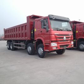 ZZ3317N3867 12 Wheels Dump Tipper Trucks With 371HP Euro 2 Red Color