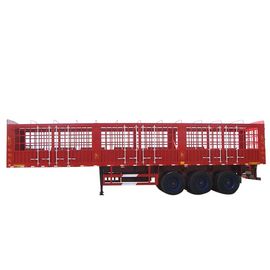 Stainless Steel 3 Axle Cargo Trailer / Skeleton Semi Trailer For Construction Site