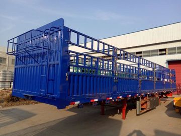 Stainless Steel 3 Axle Cargo Trailer / Skeleton Semi Trailer For Construction Site