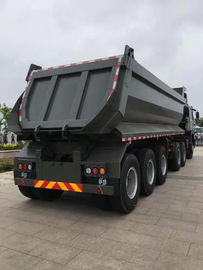 Mechanical Suspension Heavy Duty Semi Trailers , U Shape 40 T Load Capacity Rear Dump Tipper Semi Trailer