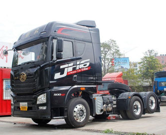 Black Color Tractor Trailer Truck With 295/80R22.5 Tires And 115km/h Max Speed