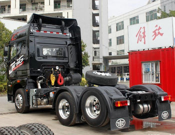 Black Color Tractor Trailer Truck With 295/80R22.5 Tires And 115km/h Max Speed