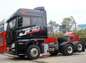 Black Color Tractor Trailer Truck With 295/80R22.5 Tires And 115km/h Max Speed