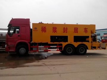 3000L Asphalt Slurry Seal Truck With 8m3 Aggregate Bin / Road Construction Trucks