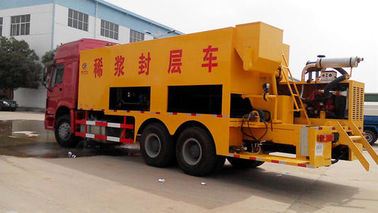 3000L Asphalt Slurry Seal Truck With 8m3 Aggregate Bin / Road Construction Trucks