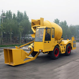 Double Cone Roll Concrete Construction Equipment , 1.2m3 Self - Feeding Concrete Mixers 55kw 4500kg