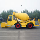Double Cone Roll Concrete Construction Equipment , 1.2m3 Self - Feeding Concrete Mixers 55kw 4500kg