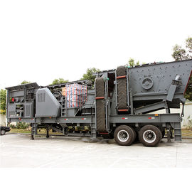 AC Motor Mobile Jaw Crusher , Rock Crushing Machine 100-120t/h For Stone Crusher Plant