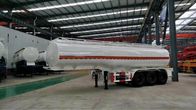 35 Ton 42m³ Stainless Steel Jet Crude Oil Tanker / Fuel Tank Trailer