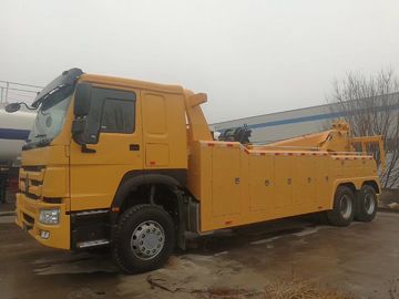 ZZ1257N5847W 6x4 Road Wrecker Truck With HW76 Cabin And ZF Steering