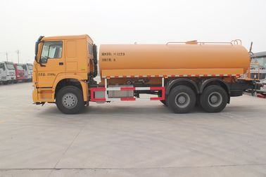 Euro II Sinotruk Howo 6x4 16cbm Water Tank Truck With HW76 Cabin And ZF Steering