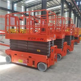 Electric Vertical Electric Mobile Scissor Lift / Scaffolding Aerial Lift Work Platform