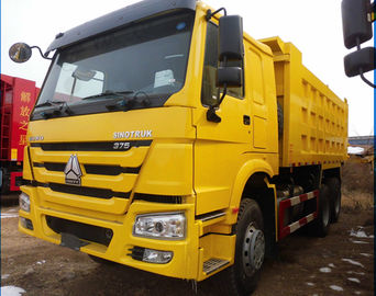 Yellow Color 371hp Heavy Duty Dump Truck 6x4 With ZF8118 Steering