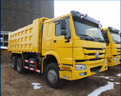 Yellow Color 371hp Heavy Duty Dump Truck 6x4 With ZF8118 Steering