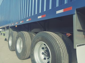 Waterproof Rear Door Heavy Duty Semi Trailers Blue Color FUWA Axle 315/80R22.5 Tire