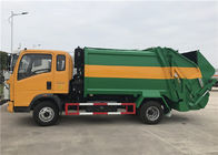 HOWO 4X2 8m3 Garbage Compactor Truck  / 5 Ton Compressed Garbage Truck