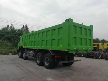 Green Color ZZ3317N3867 12 Wheels Dump Tipper Trucks With ZF8198 Steering