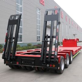 24V Low Bed Semi Trailer 100 Tons 6 Axles In Three Lines Gooseneck Drop Deck Truck