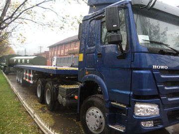 40ft 3 Alxes Heavy Duty Flatbed Semi Trailers With 3mm Diamond Platform