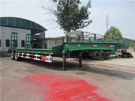 Sinotruk 10T Low Bed Semi Trailer Mechanical Suspension