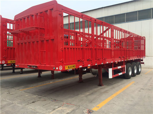 Q345 3 Axles 60 Ton High Wall Fence Truck Semi Trailer