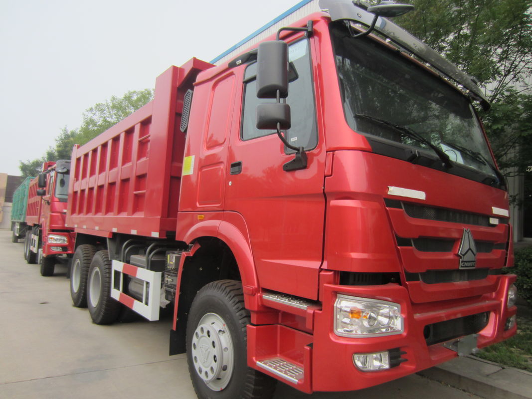 Red color HOWO 371/336/290/266HP 6x4 10 wheeler dump truck / Dumper