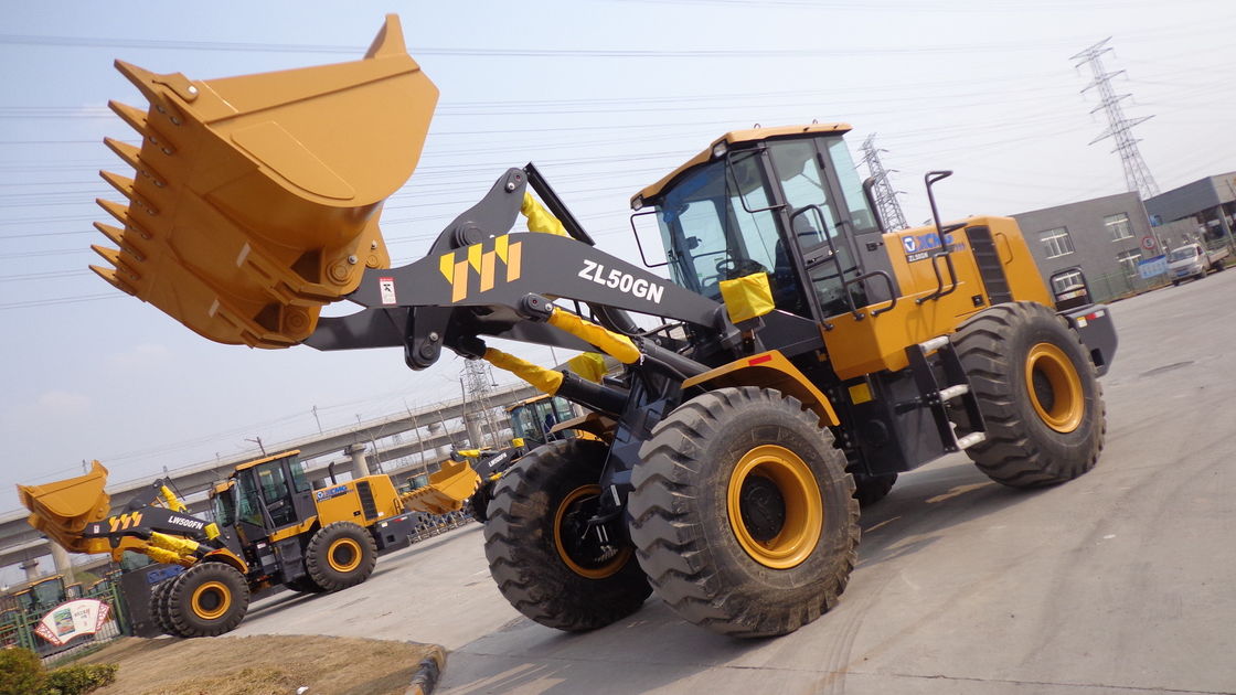 XCMG ZL50GN Compact Wheel Loader 3m3 Bucket Size / 5 Ton Loader Machine