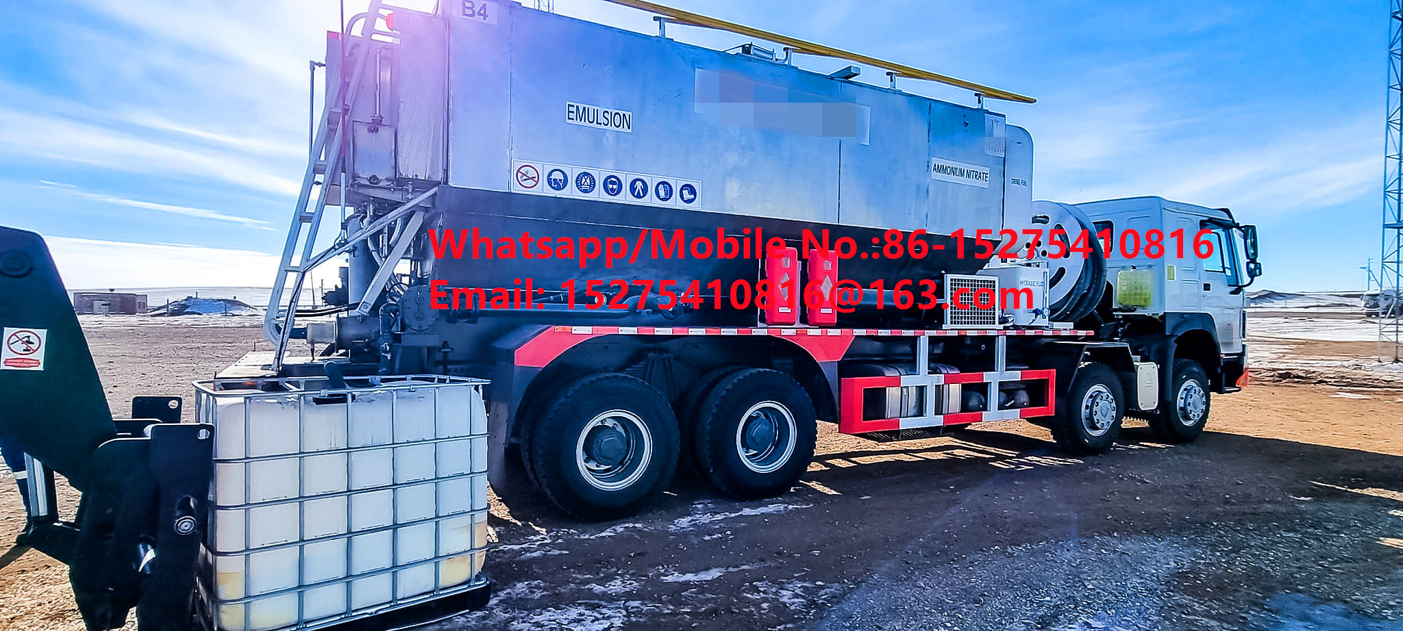 Safety reliability Tread Bulk Trucks 15/20/25Ton Heavy Ammonium oil explosive Emulsion ANFO Truck MMU MEMU For Mongolia DR CONGO PERU Ghana Mining Blasting