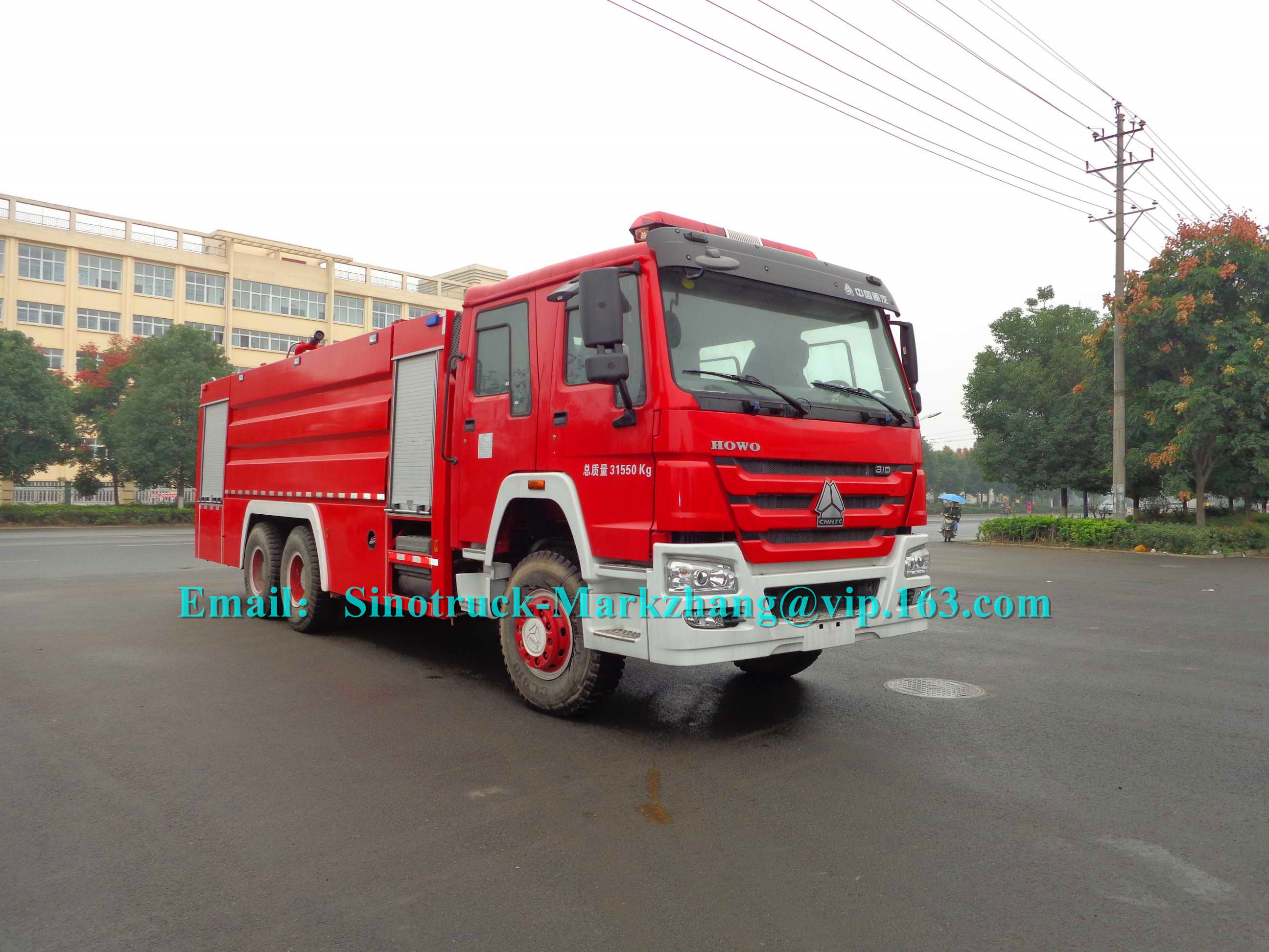 10 Wheelers Security Fire Brigade Truck Fire Engine Vehicles 3 Axle LHD/RHD Steering