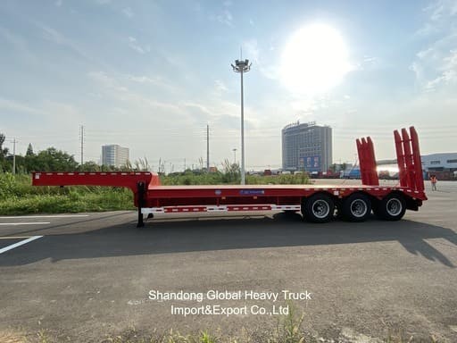 New Models Of Multi Axle Heavy Duty Low Flatbed Semi-Trailers With Direct Factory Sales