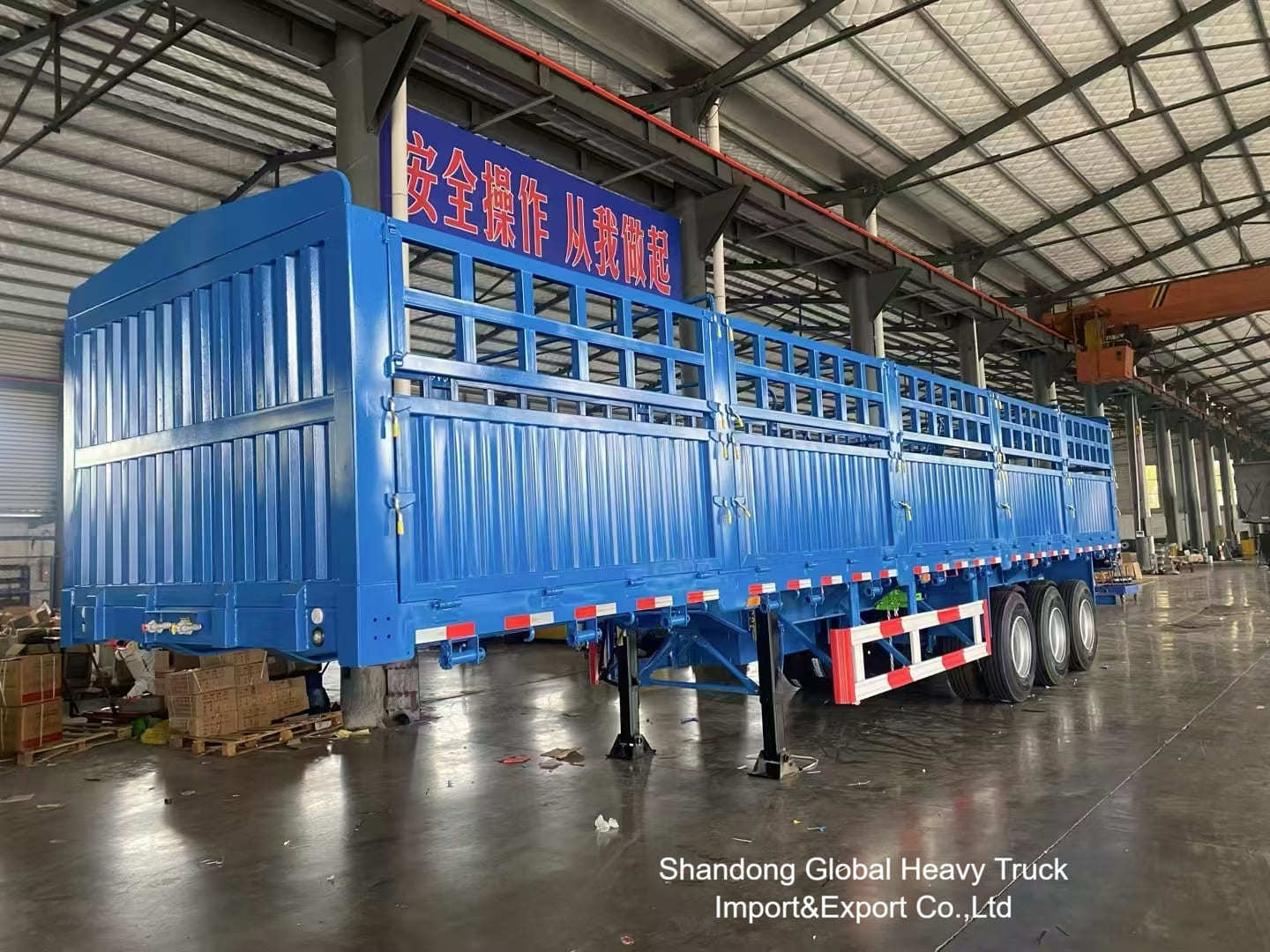 3 Axle 60 Ton Fence Semi Trailer for Livestock Transport