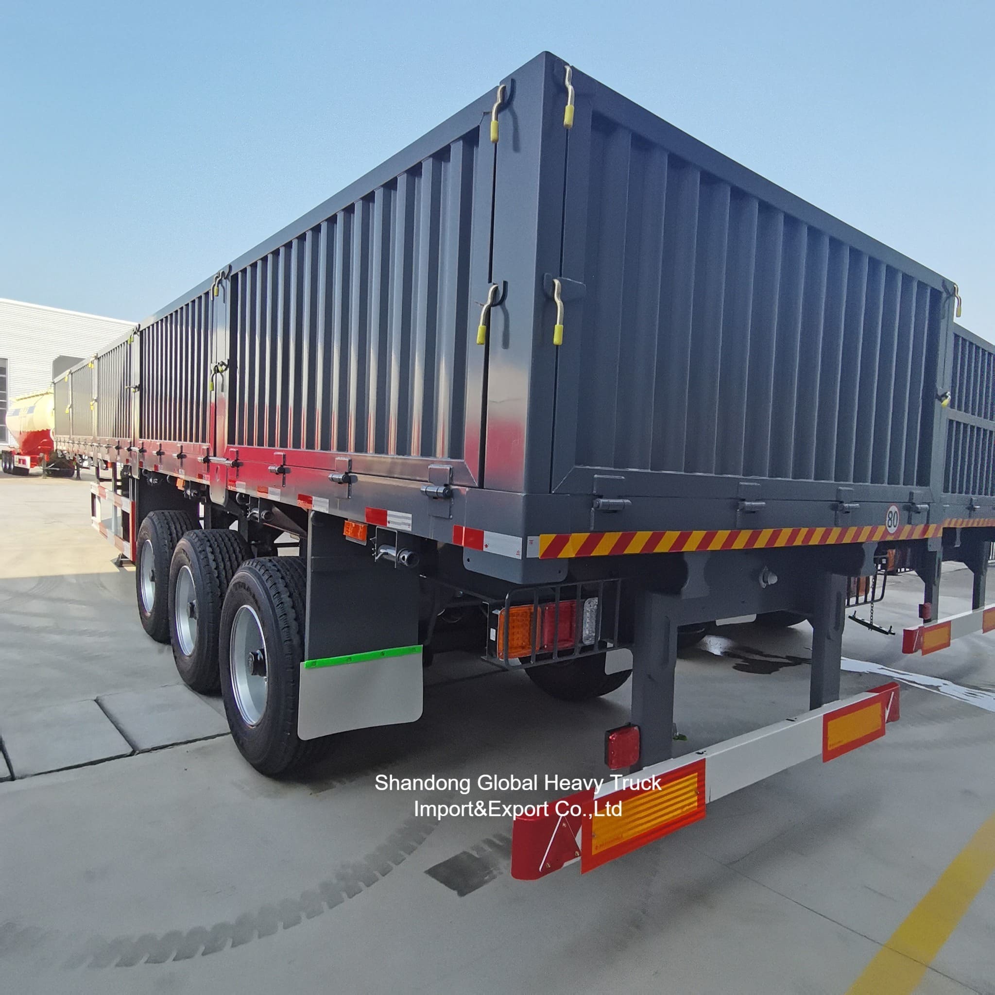 3-Axle Steel Fence Semi Trailer for Bulk Cargo Transport