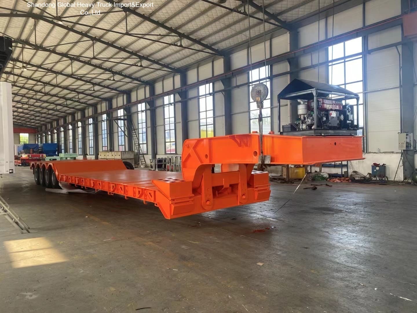 4 Axle Air Suspension Fence Semi-Trailer for Container Transport