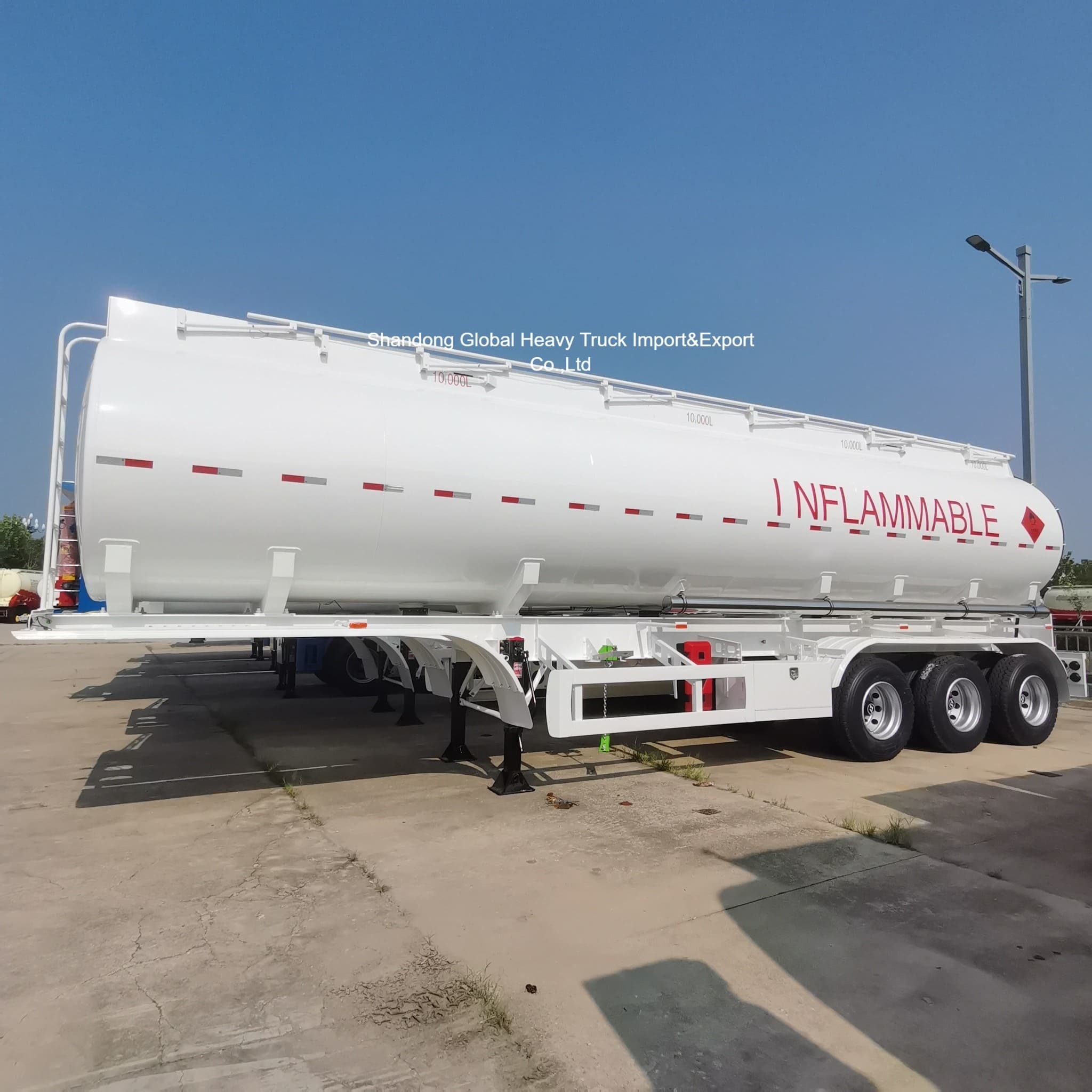 48000L Oil Fuel Tanker Semi Trailer 3 Axle Heavy Duty