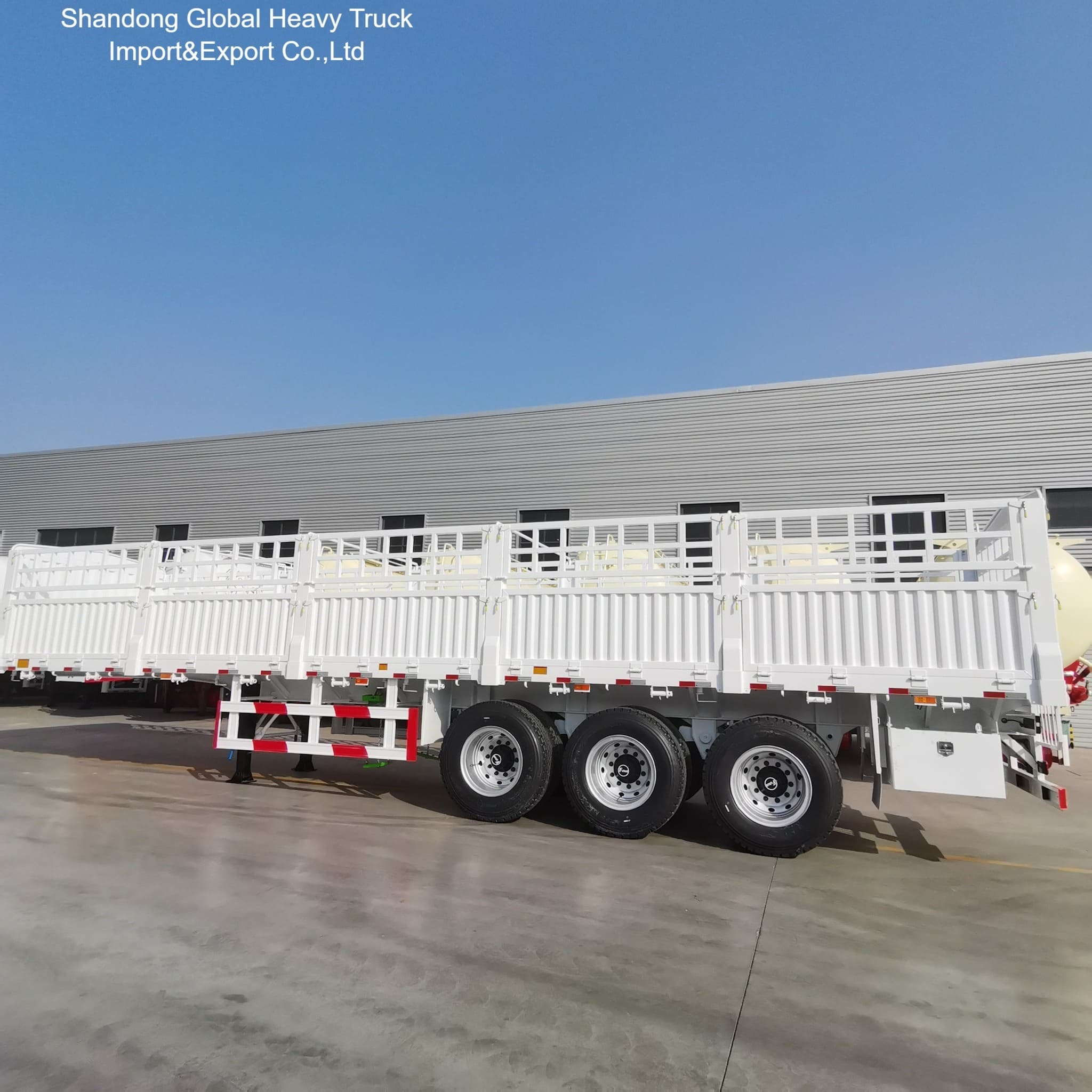 3 Axle Steel Fence Semi-Trailer for Bulk Cargo Transport