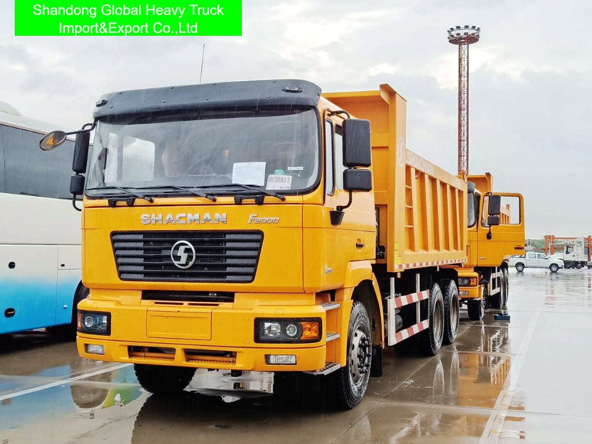 New or Used Shacman Dump Truck 6x4 Dumper with Euro 2 Emission 10 Forwards Transmission and 8329x2490x3450mm Specification