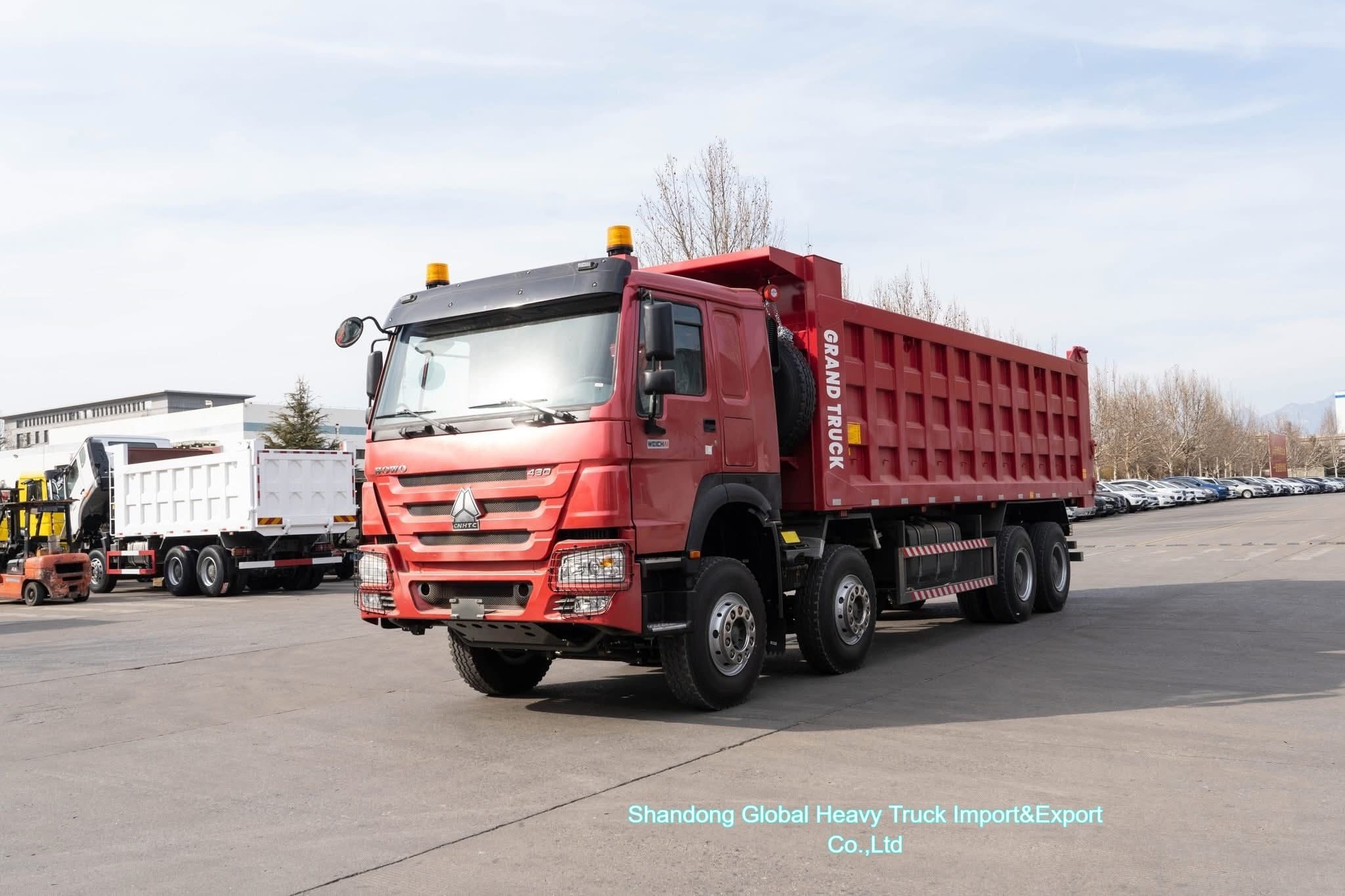 HOWO Dump Truck Tipper Truck with 400L Fuel Tank EURO II/III Emission Standard and 10 or 12-speed Manual Gearbox