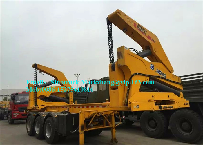 Commercial Port Handling Equipments 20ft 40ft Box Side Lifter Trailer Yellow Color