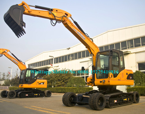 9 Ton Wheeler Crawler Amphibious Dredge Excavator With Japan Yanmar Engine