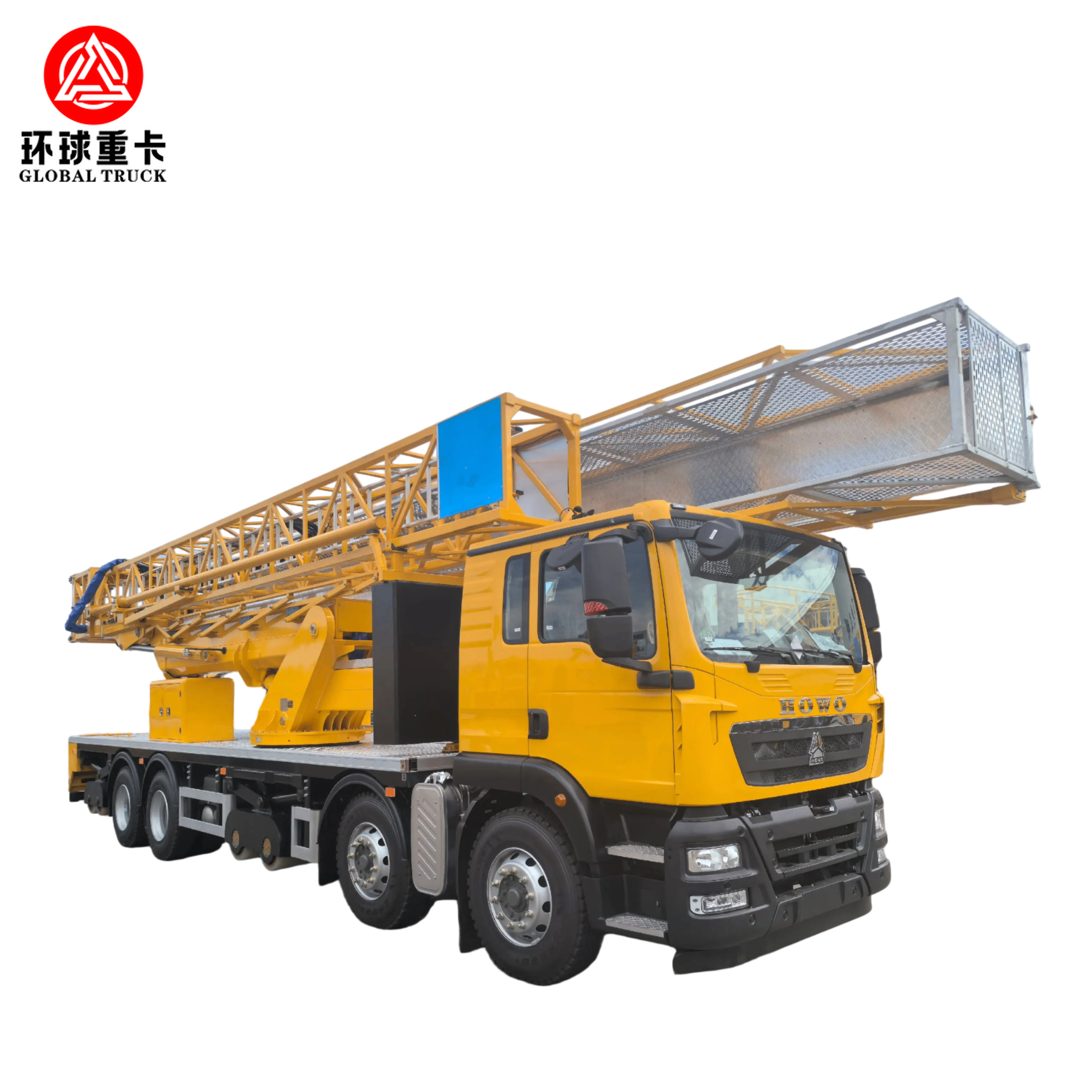 HOWO Sinotruk Sitrak Diesel Powered Bridge Inspection Vehicle with Folding Boom Lift and Euro 5/6 Engine for 14-22 Meters Working Depth