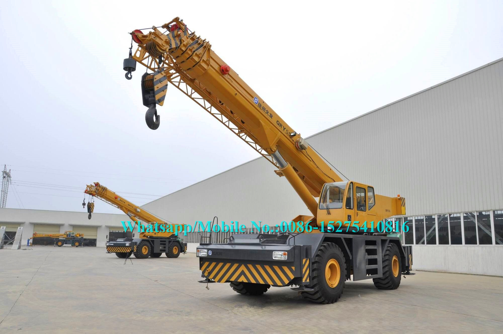 55 Ton ZOOMLION  Rough Terrain Crane , Hydraulic Truck Cranes RT55 Single Cab Design