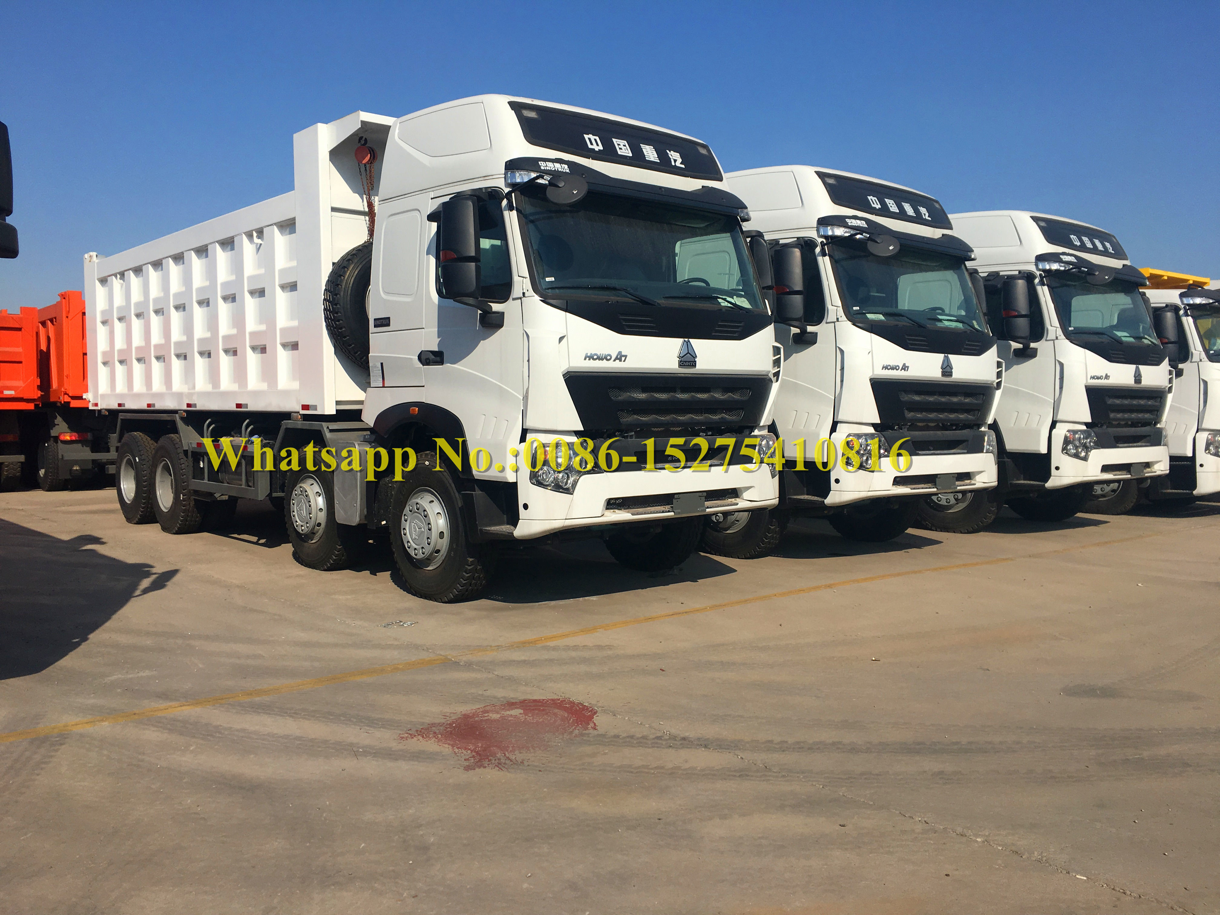SINOTRUCK HOWO A7 420hp 8x4 Sand Carrying Dump/ Dumper Truck For Ghana Market