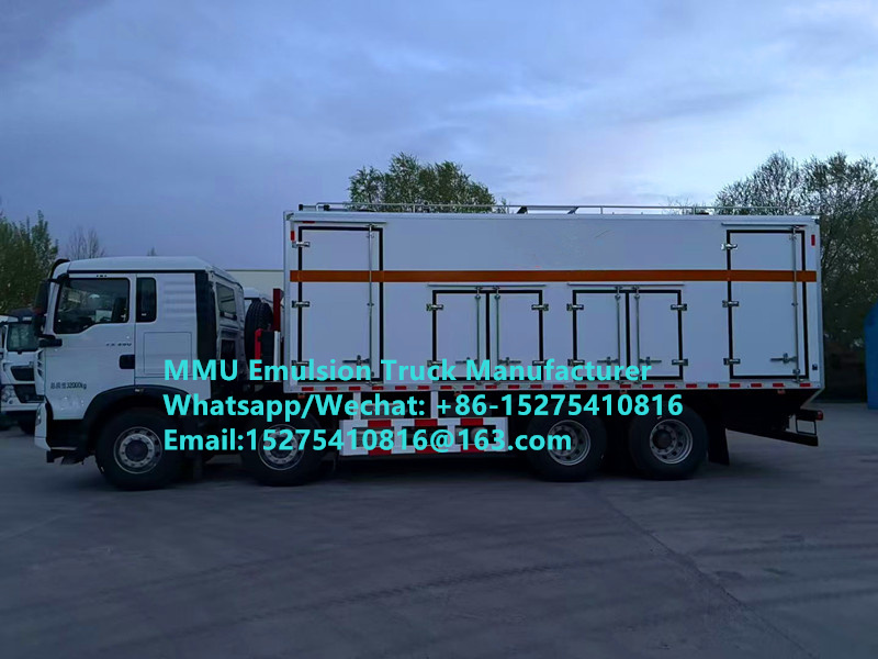 HOWO 20/25/30TON EMULSION-BASED BULK EXPLOSIVES TRUCK VEHICLE FOR WET OR DRY BLASTHOLES DELIVERING HIGH VOLUMES OF EMULSION-BASED EXPLOSIVES EFFICIENTLY AND SAFELY