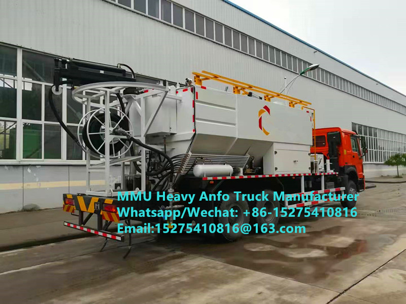 On-site mixing and charging multi-functional heavy ammonium oil explosives Truck 15/20/25Ton Heavy Emulsion ANFO Truck MMU MEMU Russia/Kazakhstan/Uzbekistan/Indonesia/Guinea Mining Blasting Service