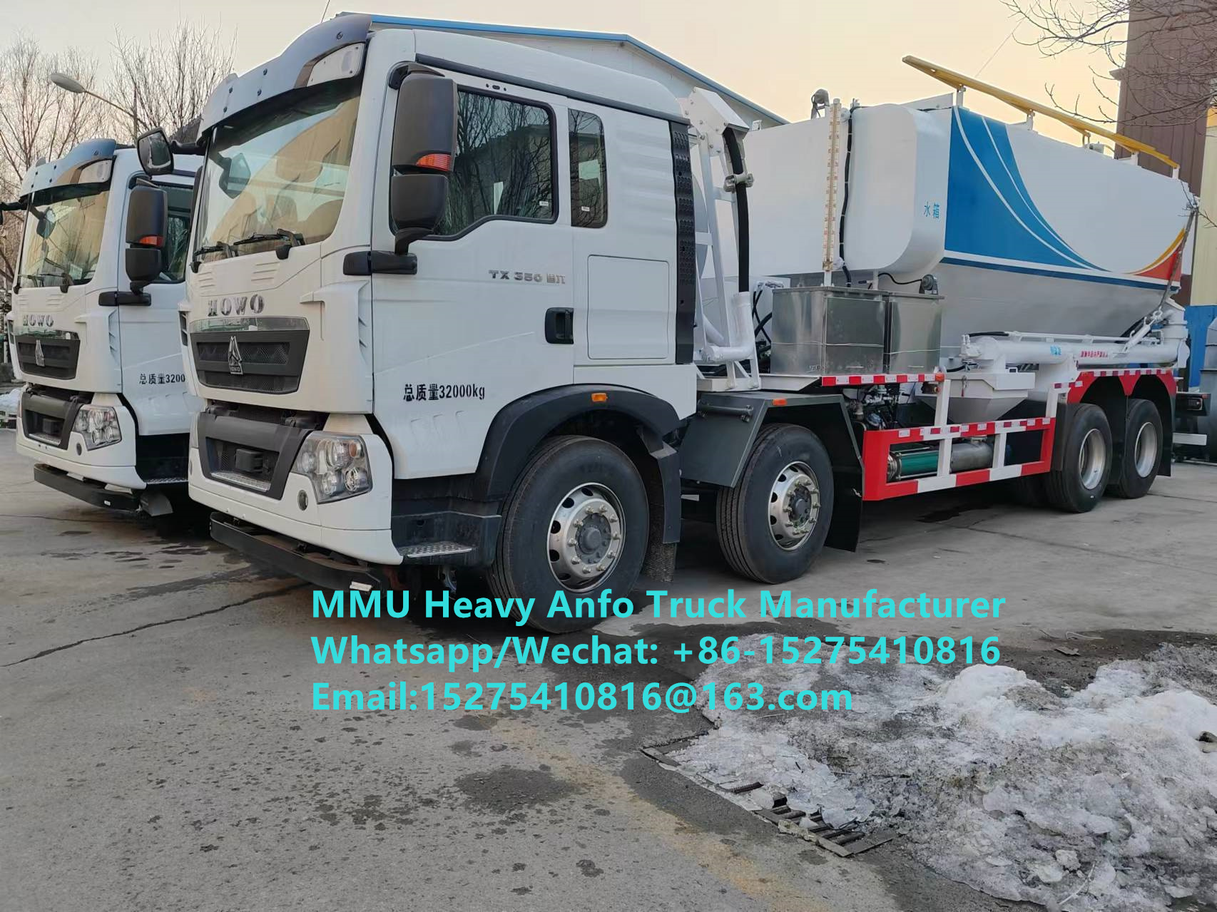 Safety mixing and charging multi-functional heavy ammonium oil explosives Truck 15/20/25Ton Heavy Emulsion ANFO Truck MMU MEMU Russia/Kazakhstan/Uzbekistan/Indonesia/Guinea Mining Blasting Service