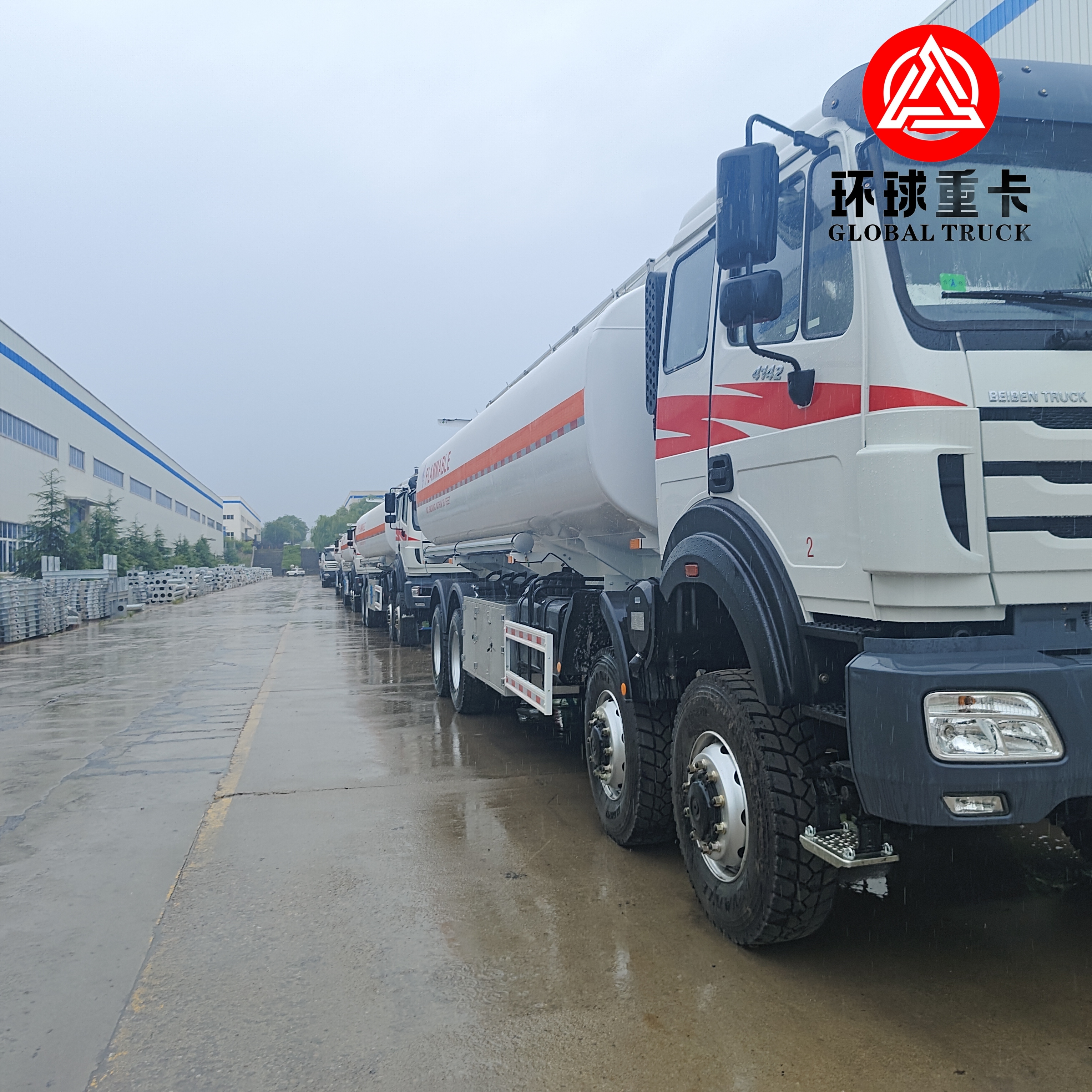 Beiben 8x8 35000L Fuel Tank Truck Heavy Duty Diesel Tanker Truck for Congo Mining Project