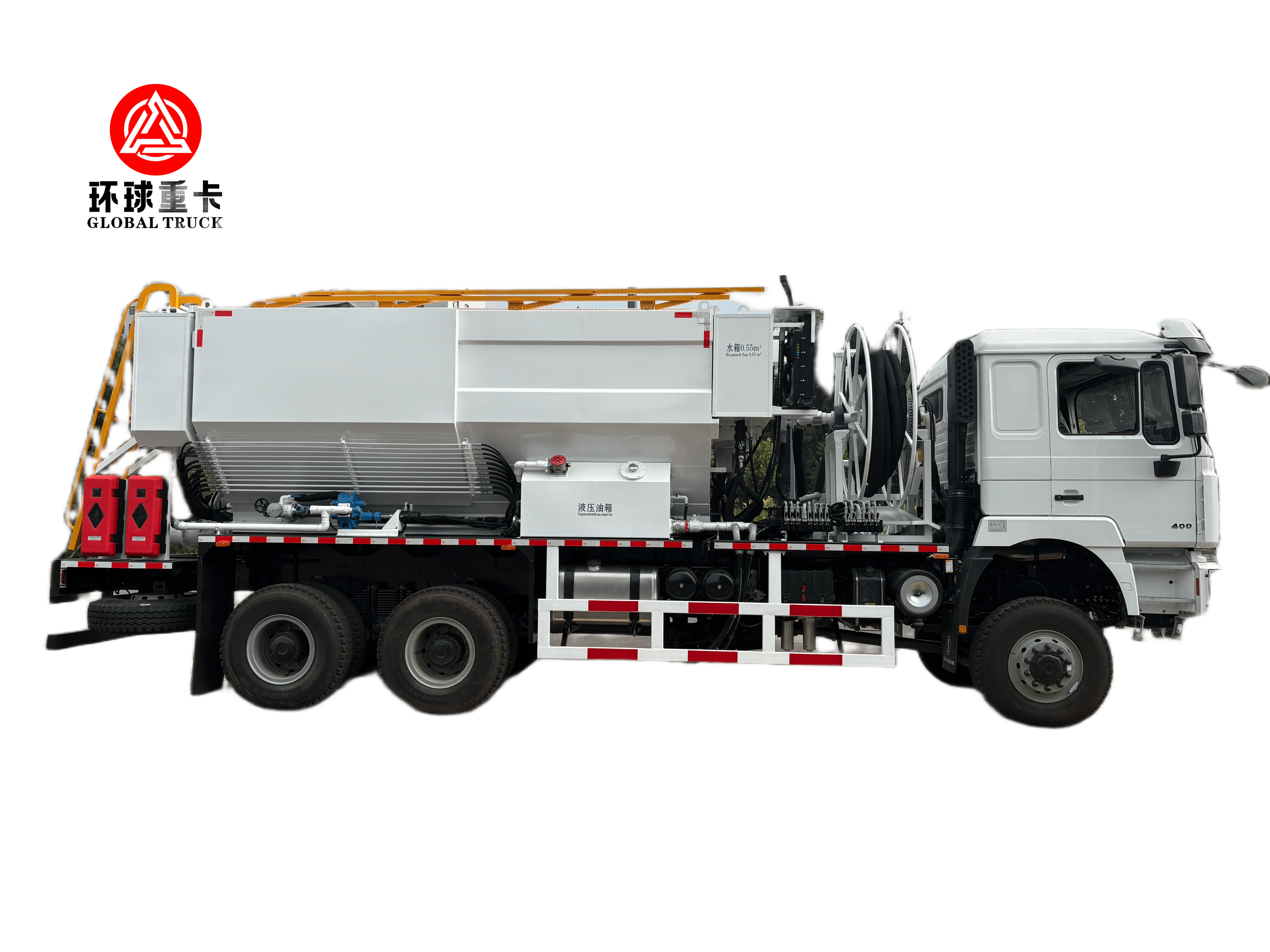 New 6×4 20m³ Bulk Emulsion Explosive Mixing and Charging Truck with 300 kg/min Charging Efficiency and 8-23 m Telescopic Hose Arm for Mining Blasting
