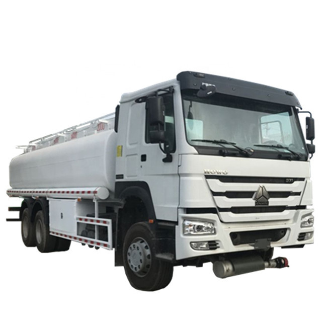 20000 Liters 6000 Gallon Diesel Oil Transporter Fuel Tank Truck Sinotruk Howo White Color