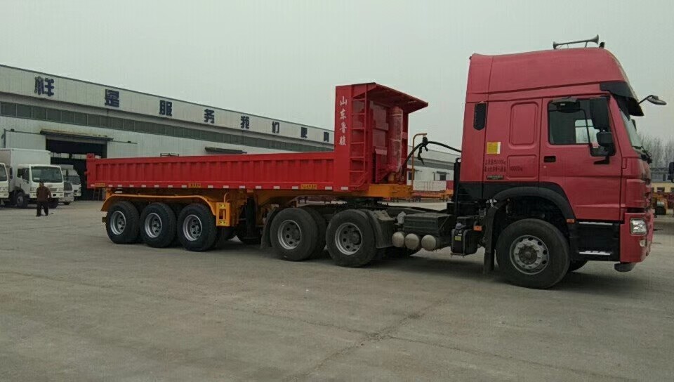 45 Ton Heavy Duty Semi Trailers With 8.0-20 Tires And 8000kg Tare Weight