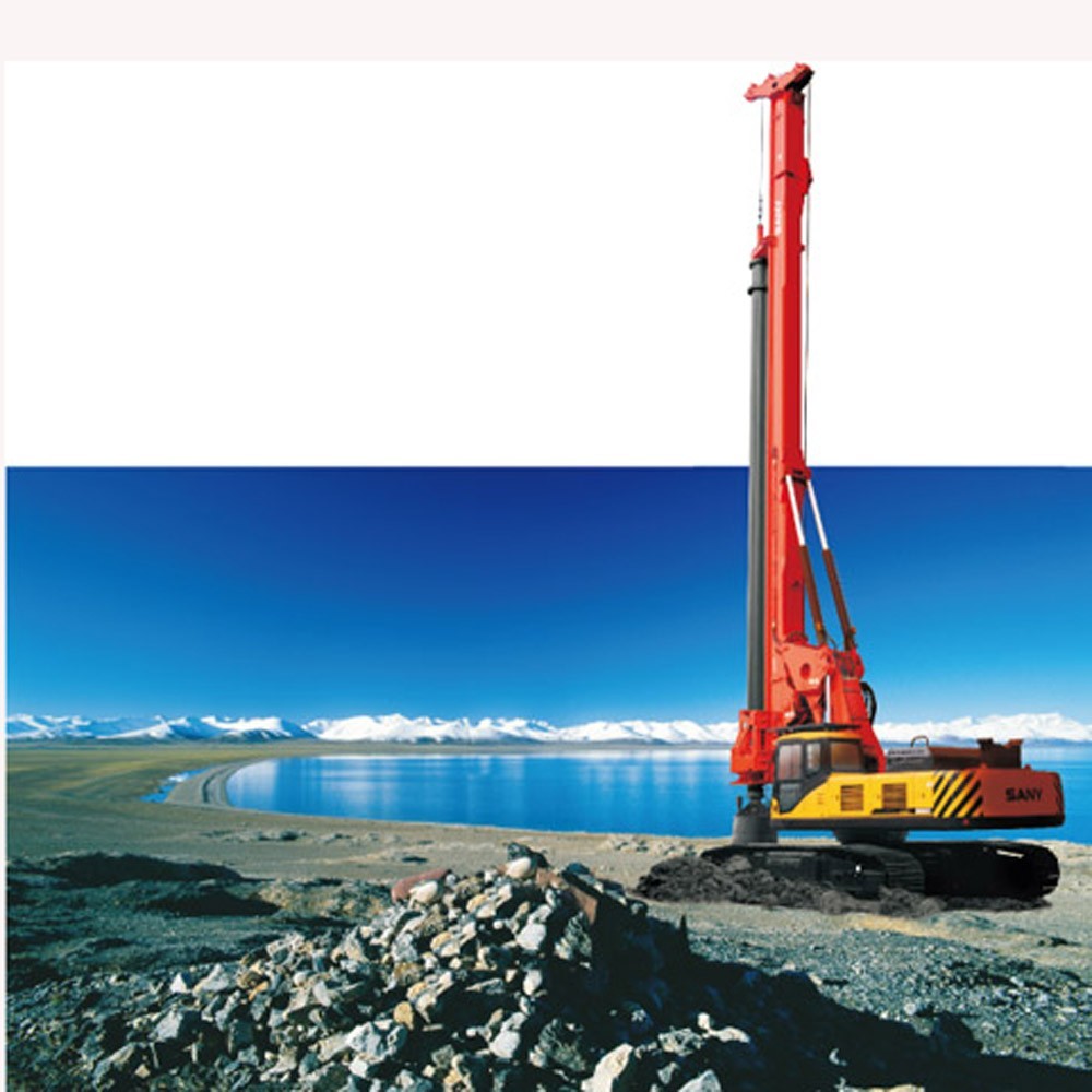 Red Pile Drilling Machine , Portable Full Hydraulic Rotary Drilling Rig SANY SR250 SR Series